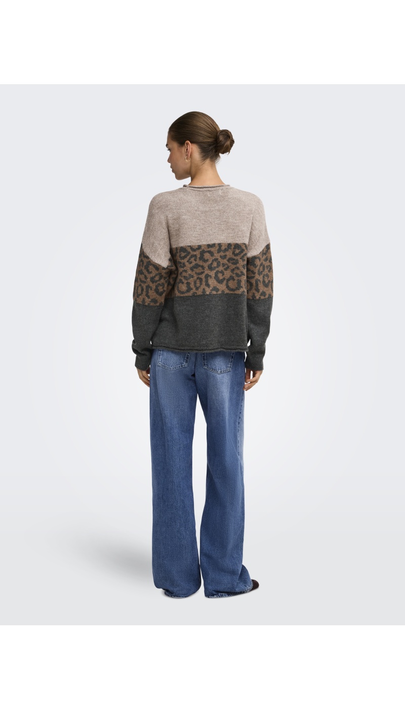 Pull Léopard Humus ONLJADE ONLY - 2 | TOPOS